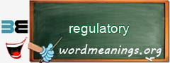 WordMeaning blackboard for regulatory
